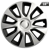 Kołpaki Stratos silver / black 16", 4 szt.