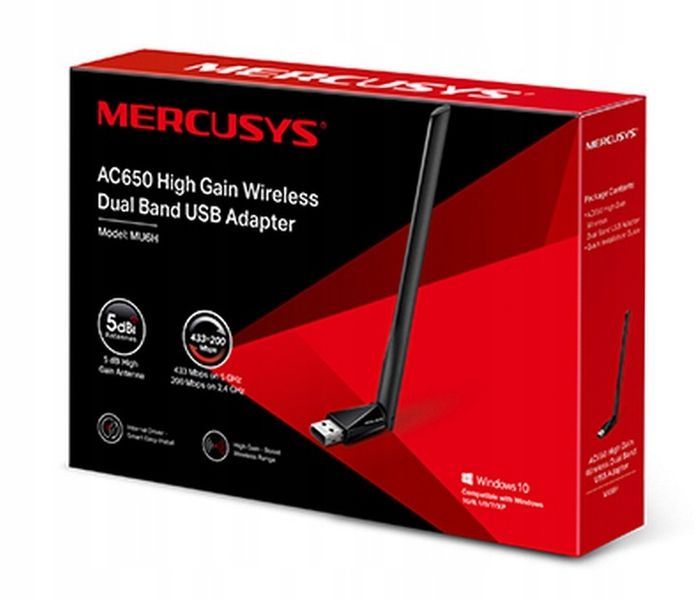 Karta sieciowa WIFI USB TP-LINK Adapter AC650 + ANTENA 5GHz Zewnetrzna DUAL zdjęcie 3