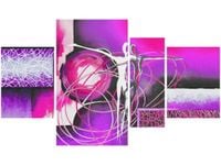 120CM 70 OBRAZ 4 ELEM TAŃCZĄCE POSTACIE FIOLECIE ŚCIENNY