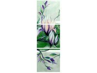 90X30CM SŁODYCZ MAGNOLII ZIELENI TRÓJ OBRAZ DRUK