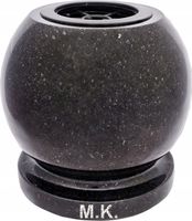 Wazon w Kształcie Kuli Kulowazon Granitowy Czarny Na Stopie