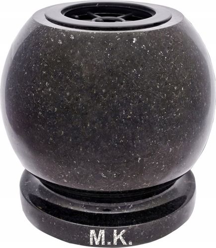 Wazon w Kształcie Kuli Kulowazon Granitowy Czarny Na Stopie na Arena.pl