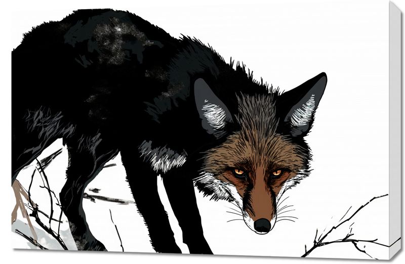 Obraz 90x60cm Nieufny Lis zdjęcie 1