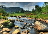 120CM 80 OBRAZ 4 ELEM W DOLINIE GLENDALOUGH ŚCIENNY