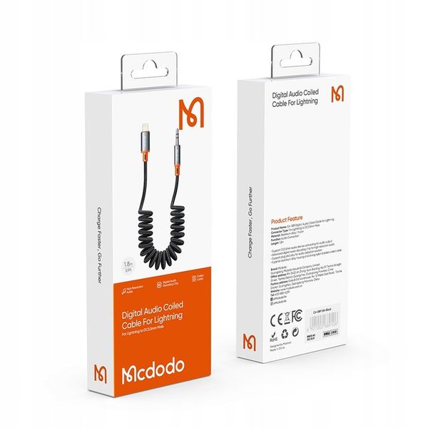 MCDODO KABEL AUX DO IPHONE X 14 PRZEJŚCIÓWKA ADAPTER LIGHTNING MINI zdjęcie 5
