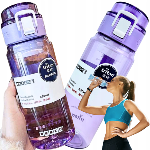 BUTELKA NA WODĘ BIDON 550 ML Z MIARKĄ NA NAPOJE BPA FREE DO SZKOŁY TRITAN na Arena.pl