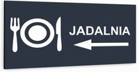 Tabliczka informacyjna ATRACYTOWA z dibondu JADALNIA DOWOLNY NAPIS