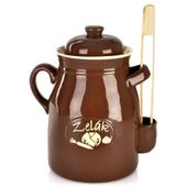 Pojemnik do kiszenia ceramiczny z pokrywką szczypcami 6 l