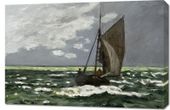 Obraz 90x60cm Seascape, Storm, Monet Vintage do Salonu