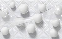 Fototapeta optyczna Białe KULE ABSTRAKCJA 3D