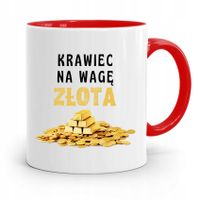 Kubek Czerwony Krawca Krawcowej Na Wagę Złota Z Nadrukiem Ze Zdjęciem