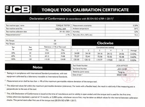 KLUCZ DYNAMOMETRYCZNY Z BLOKADĄ CERTYFIKAT KALIBRACJI ETUI 60-330NM 1/2 JCB na Arena.pl