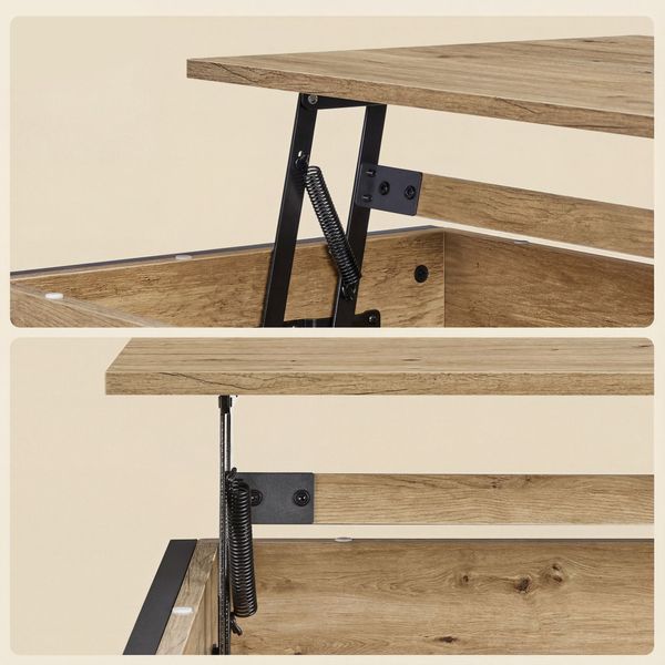 Stolik kawowy loft 100x50 cm dąb artisan wysuwany blat zdjęcie 6