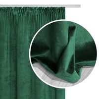 Zasłona gotowa na taśmie VELVET SOFT 140x300 welurowa butelkowa zieleń