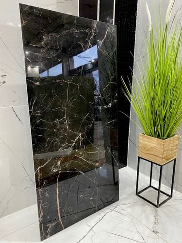 CZARNY GRES POLER 120X60 ze złotą nitką Wysoki POŁYSK - SUPER CENA!!! na Arena.pl