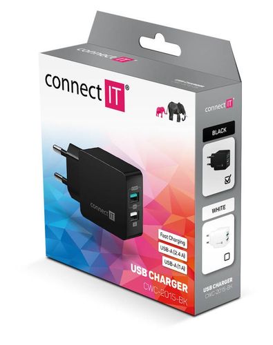 Ładowarka do sieci Connect IT Fast Charge 2x USB, 3,4A na Arena.pl