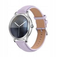 COLMI L28 Smartwatch Zegarek Srebrno-Fioletowy + Fioletowy Skórzany Pasek
