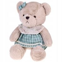Pluszowy MIŚ - beżowa Zosia 58cm w zielonej VINTAGE sukience ZA5923 D