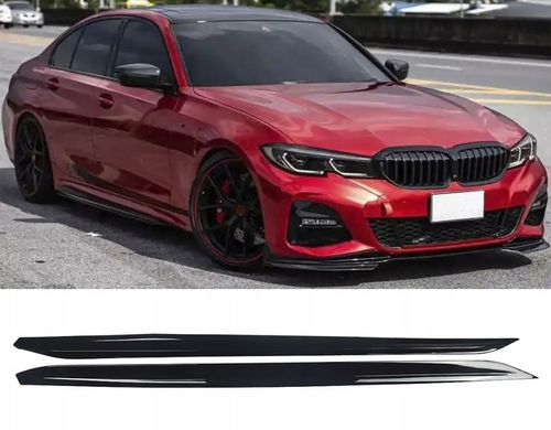 BMW G20 G21 M PAKIET CZARNY POŁYSK DOKŁADKI BOCZNE LISTWY PROGÓW MP STYLE na Arena.pl