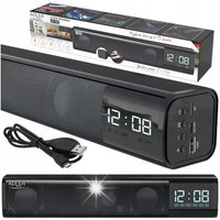 GŁOŚNIK RADIOBUDZIK ZEGAR BUDZIK Bluetooth/USB/AUX