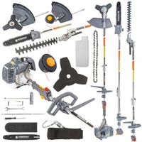 WIELOFUNKCYJNA KOSA SPALINOWA 4W1 NOŻYCE DO ŻYWOPŁOTU PIŁA WYKASZARKA 4KM