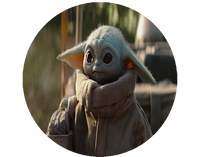 Opłatek na tort Baby Yoda