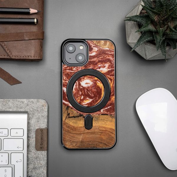 Etui Bewood Unique do iPhone 15 - Planets - Mars z MagSafe zdjęcie 3
