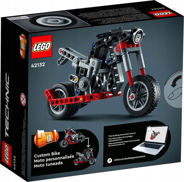 LEGO 42132 Technic Motocykl Motor Chopper 2w1 zdjęcie 5