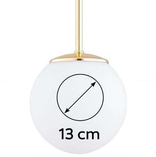 Lampa Wisząca Sufitowa Złota Żyrandol Białe Kule 6x LED E27 na Arena.pl