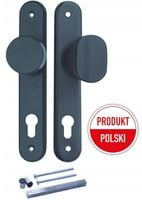 GAŁKA POCHWYT NIERUCHOMY DO FURTKI BRAMKI ANTRACYT 90mm OBROTOWA STEELFENCE