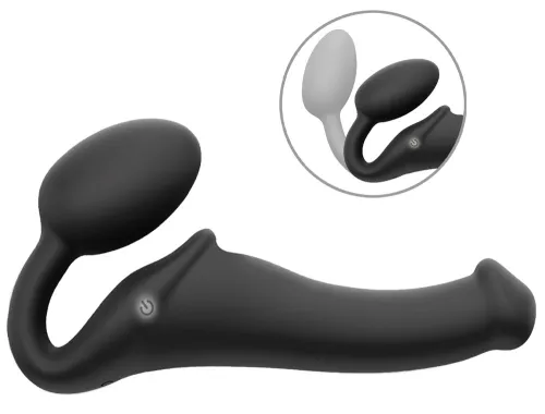 strap-on-me vibrating bendable strap-on m czarny, 3 silniki, silikon na Arena.pl