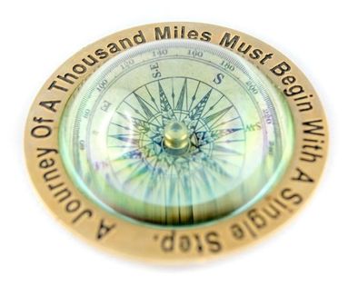 Mosiężny kompas soczewkowy DREAM -, 10x10x4cm
