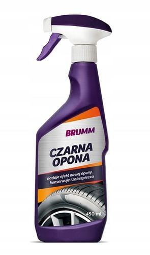 CZERNIDŁO DO OPON BRUMM PIELĘGNUJE NABŁYSZCZA KONSERWUJE ATOMIZER 450 ml na Arena.pl