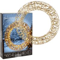 Stroik Wianek Świąteczny Świecący Dekoracyjny Ozdobny na Drzwi Wiszący 40cm