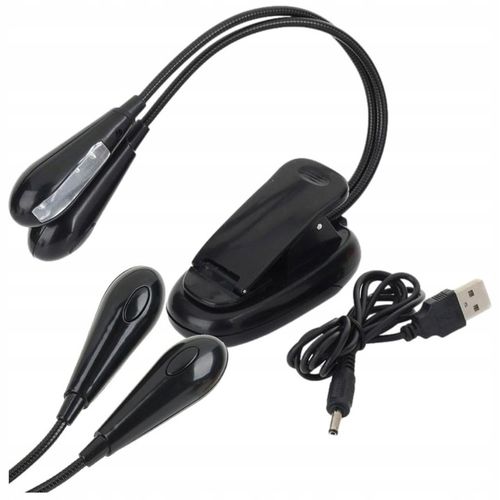 LAMPKA Z KLIPSEM 4 LED CZYTANIA NUT KLIPS PODWÓJNA na Arena.pl