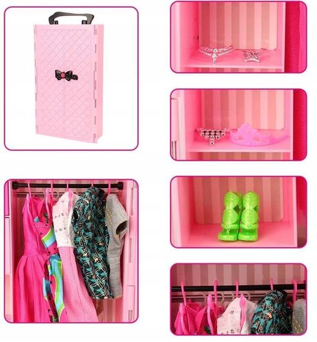 Szafa dla Lalek Garderoba dla Lalek Domek dla Lalek Akcesoria Lalka +GRATIS na Arena.pl