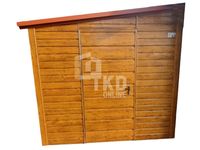 Domek Ogrodowy Schowek Garaż 2,5x6 Brama uchylna drzwi dach spad TKD209