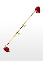 spreader bar with ankle cuffs red