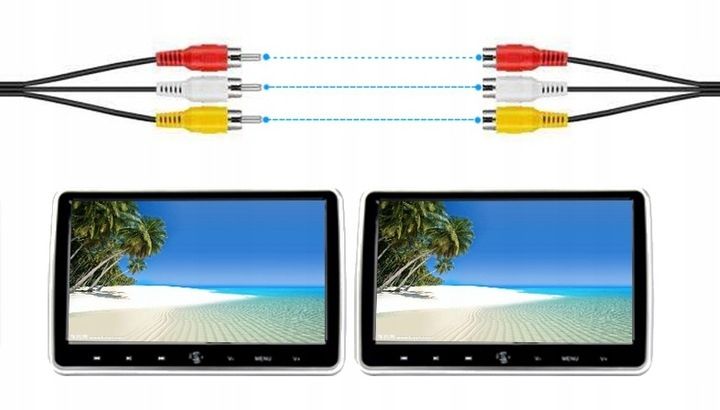 DVD NA ZAGŁÓWKI SAMOCHODOWE EKRANY 10'' USB SD GRY zdjęcie 9