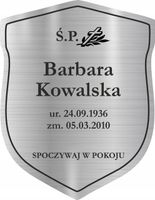 TABLICZKA TABLICA GRAWEROWANA NAGROBNA NAGROBKOWA grawer nierdzewna