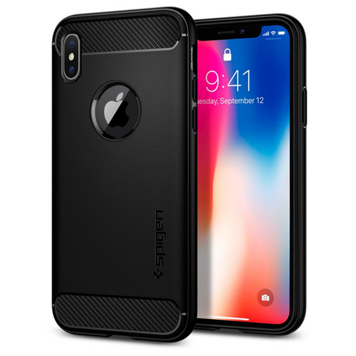 SPIGEN RUGGED ARMOR Apple iPhone X - BLACK na Arena.pl
