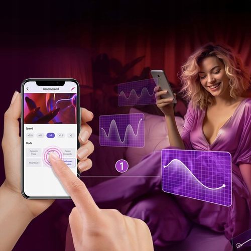 damski wibrator łechtaczk posuwisty z 7 różnymi funkcjami wibracji APP na Arena.pl