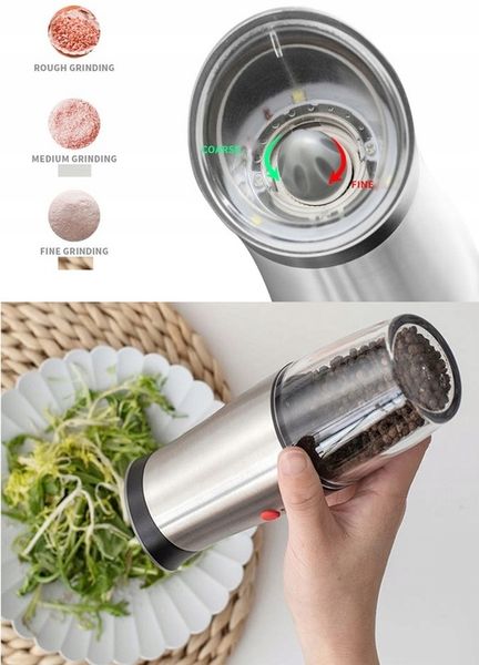 ZESTAW MŁYNKÓW GRAWITACYJNYCH DO PIEPRZU SOLI LED zdjęcie 3