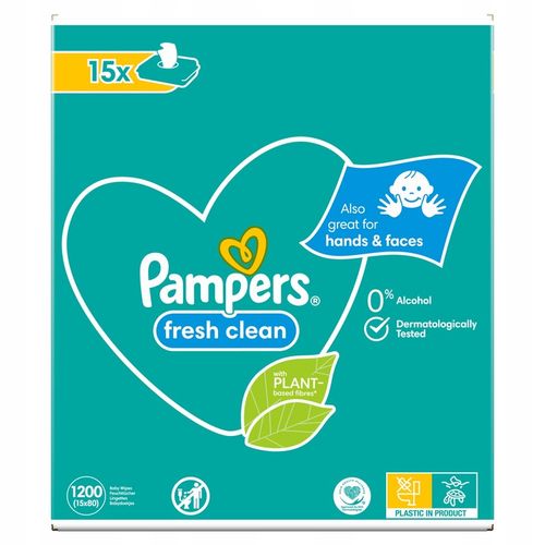 Chusteczki nawilżane Pampers Fresh Clean 15 x 80 szt. na Arena.pl