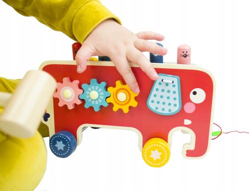 LT301 WBIJAK SŁOŃ DREWNIANY MONTESSORI KOSTKA EDUKACYJNA na Arena.pl