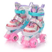 Wrotki regulowane klasyczne kółka LED retro dla dzieci Meteor rozmiar