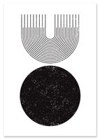Plakat minimalistyczny geometria czarna 40x50 cm