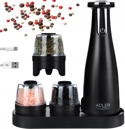 Elektryczny Młynek Do Pieprzu I Soli Zestaw Usb na Arena.pl