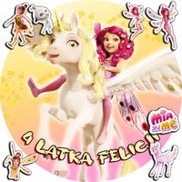 OPŁATEK NA TORT 20CM - MIA I JA AND ME BAJKA + IMIĘ + ! 15CM 18CM