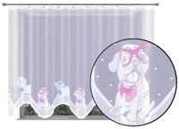 Firana dziecięca do pokoju dziewczynki BULDOGI PSY zwierzęta 500x150